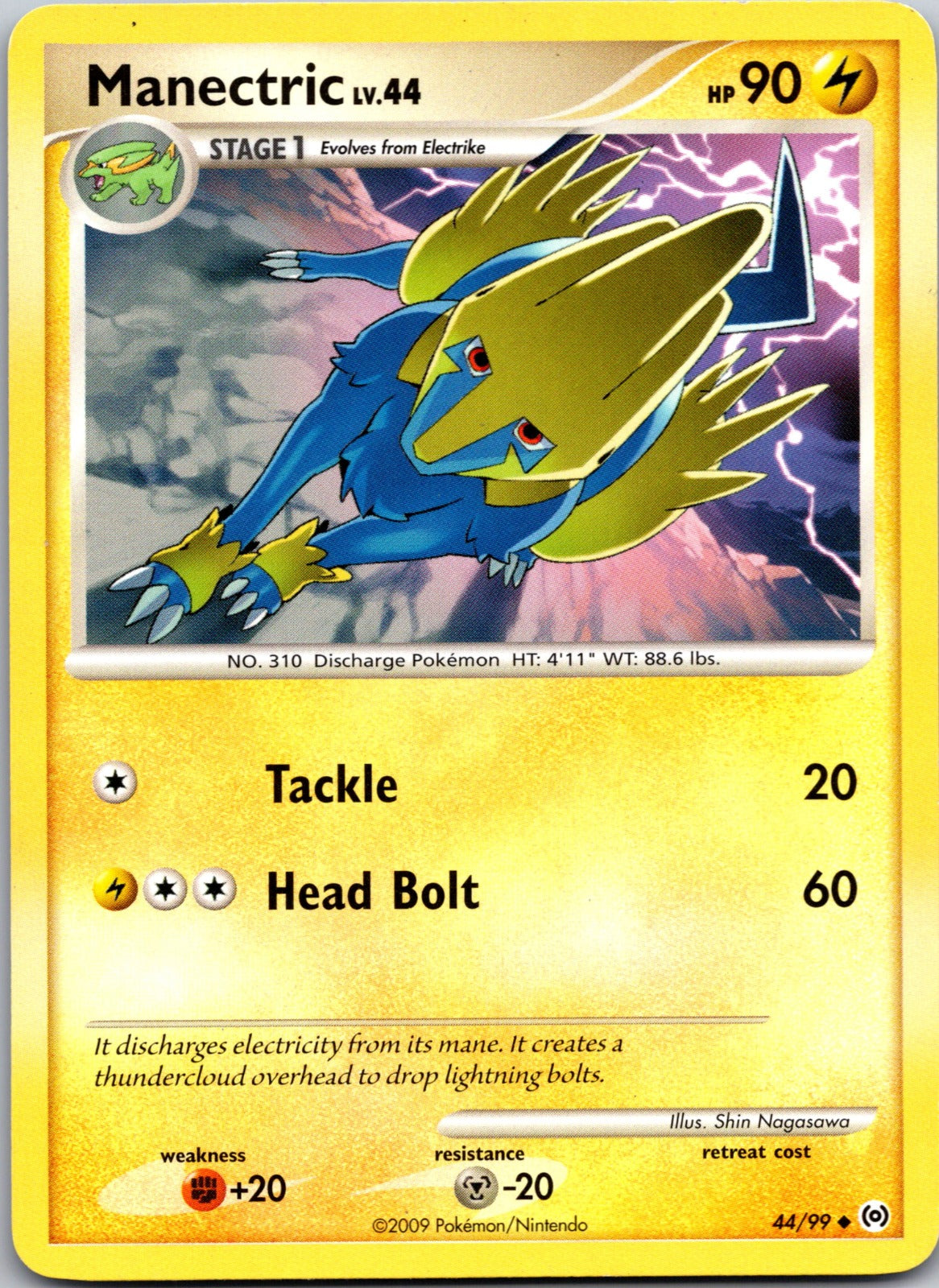 2009 Arceus 44/99 Manectric (44) LP B129