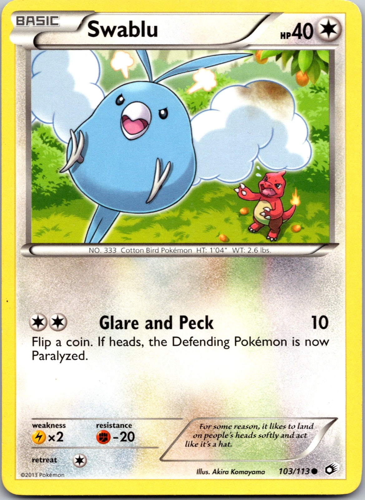 2013 Legendary Treasures 103/113 Swablu LP