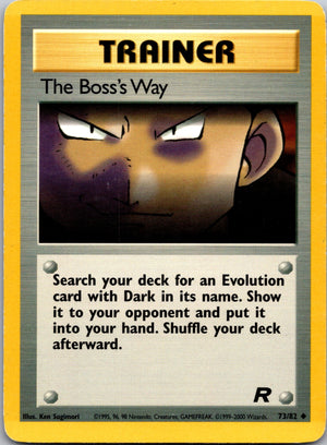2000 Team Rocket 73/83 The Boss’s Way Trainer C249