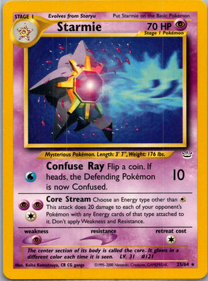 Neo Revelation 25/64 Starmie Rare NM