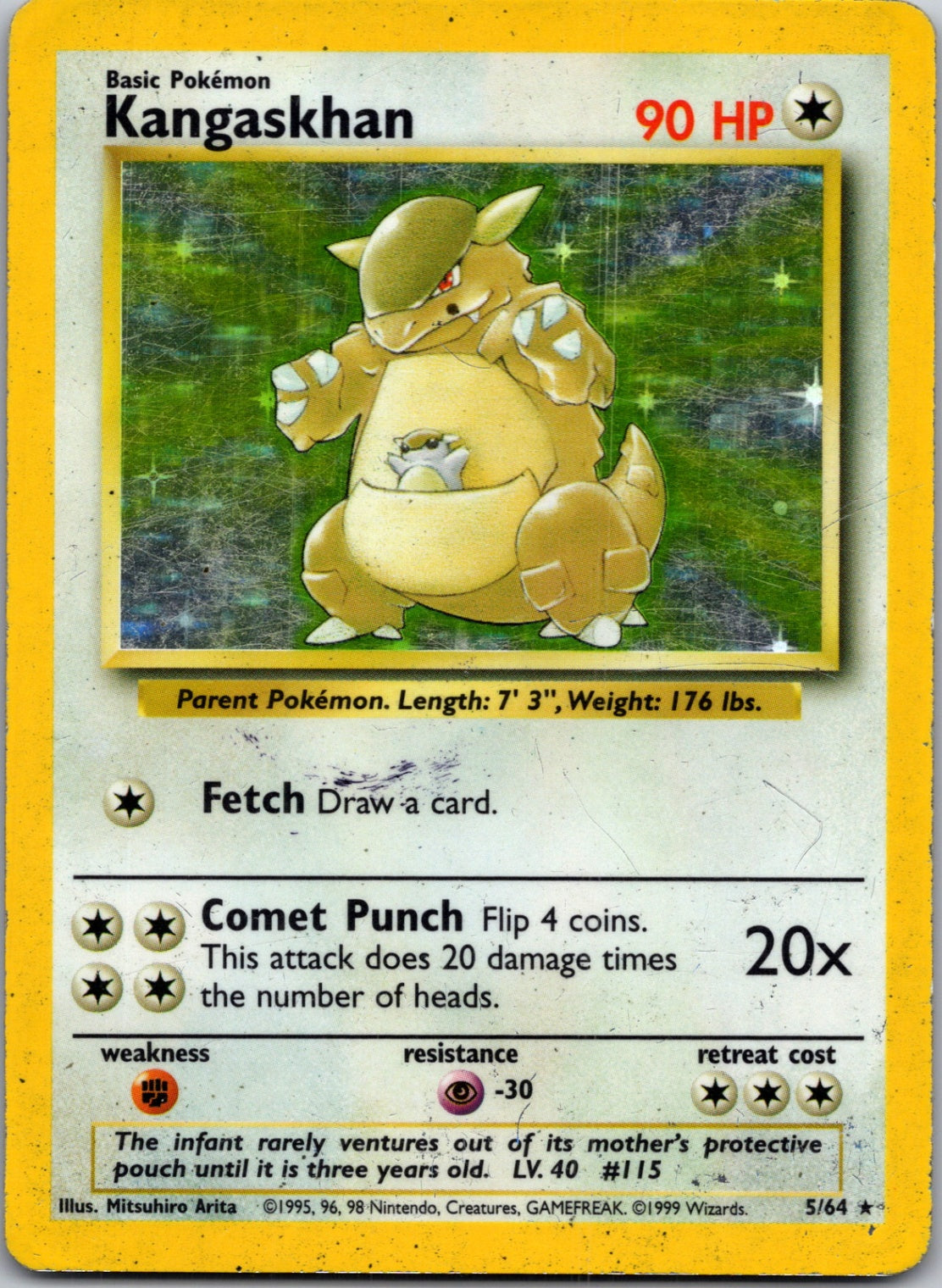 1999 Jungle 05/64 Kangaskhan (5) Holo Rare G308