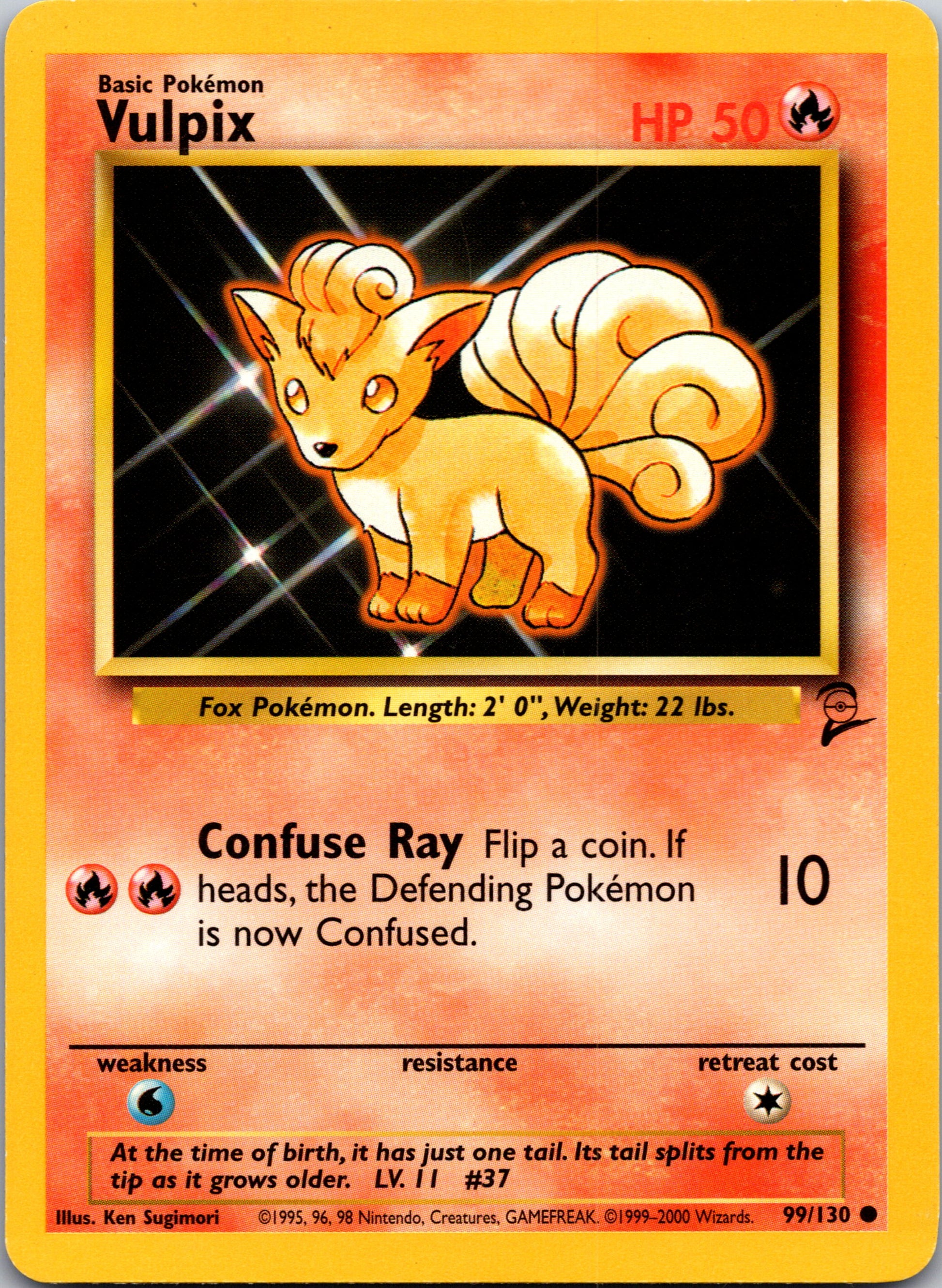 1999 Base Set 2 099/130 Vulpix Common A67