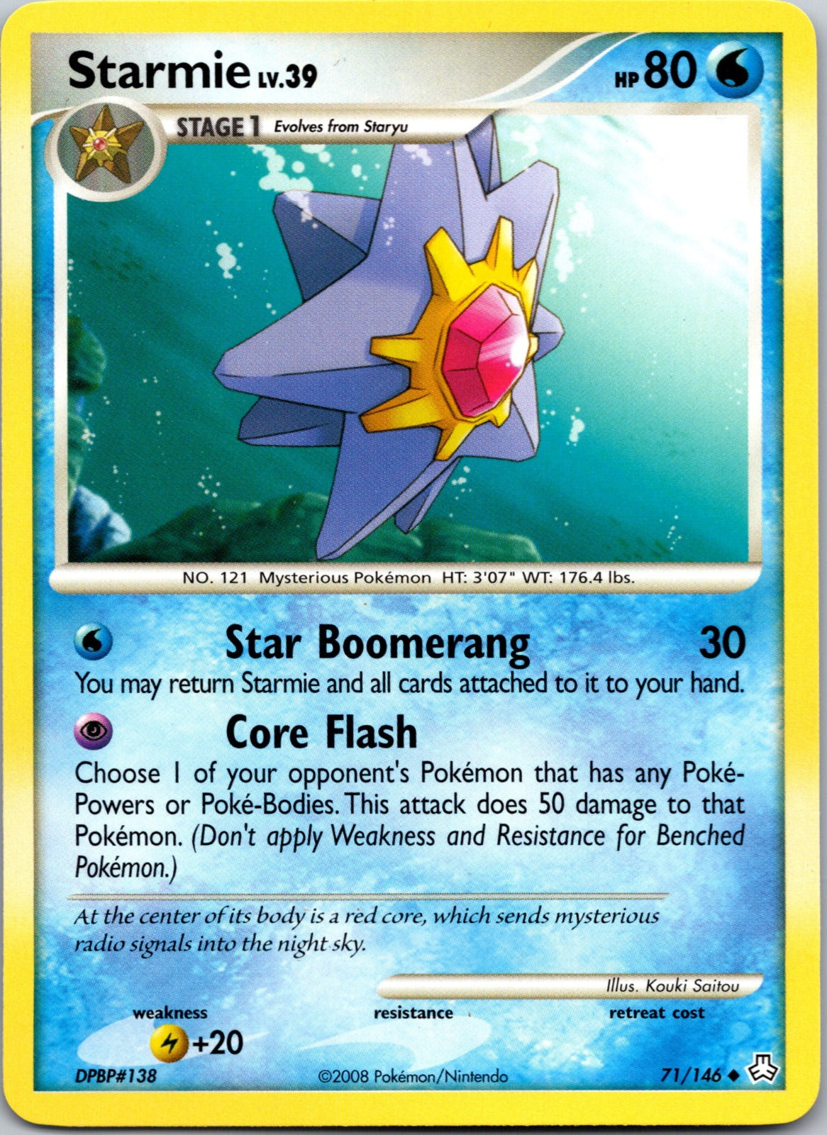 2008 Legends Awakened 71/146 Starmie LP E241