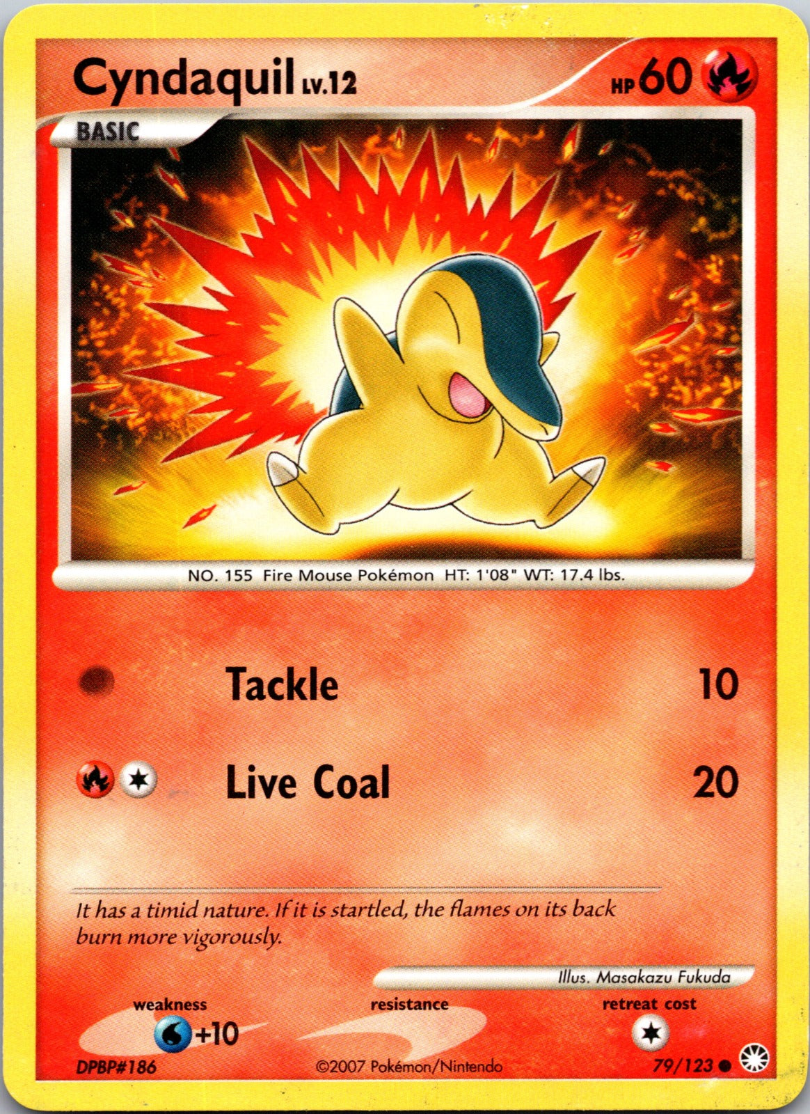 2007 Mysterious Treasures 79/123 Cyndaquil MP D334
