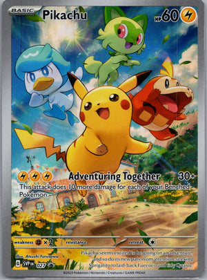 SV: Scarlet & Violet Promo Cards 027 Pikachu -  (Pokemon Center Exclusive) Promo NM