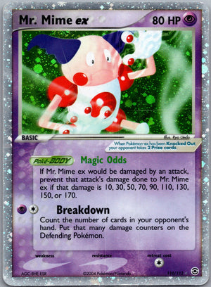 2004 FireRed and LeafGreen 110/112 Mr. Mime ex LP  P14