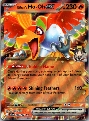 2025 SV10: Destined Rivals 039/182 Ethan's Ho-Oh ex NM