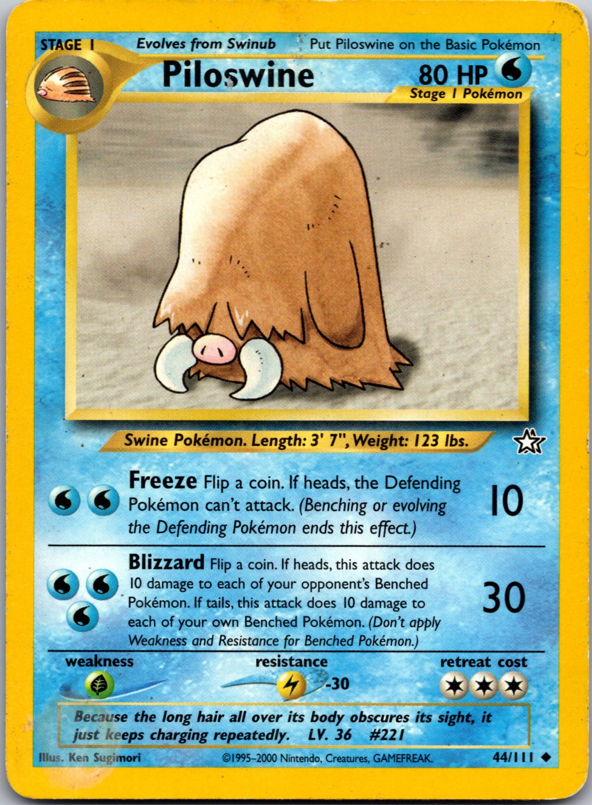 2000 Neo Genesis 044/111 Piloswine HP F39