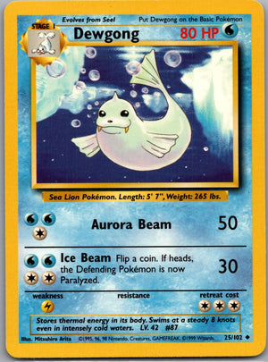 1999 Base Set 025/102 Dewgong Uncommon M94