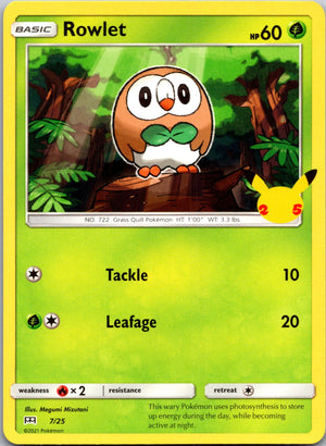 2017 SM Base Set 9/149 Rowlet LP