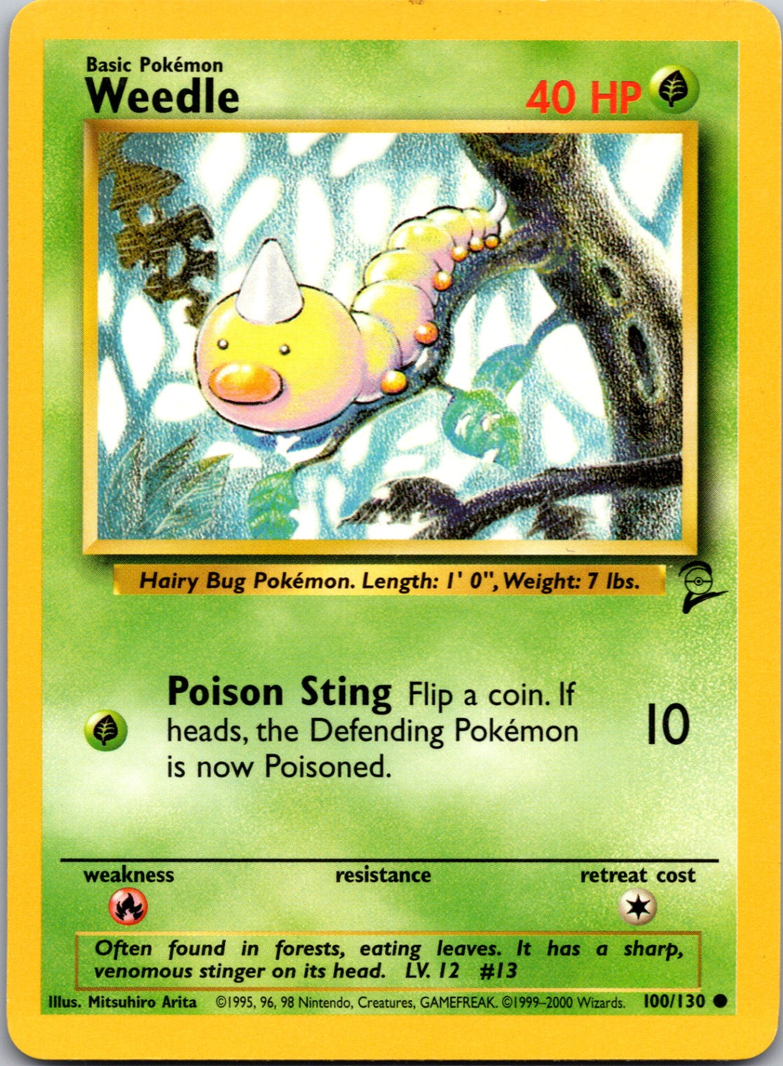 2000 Base Set 2 #100/130 Weedle Common C214