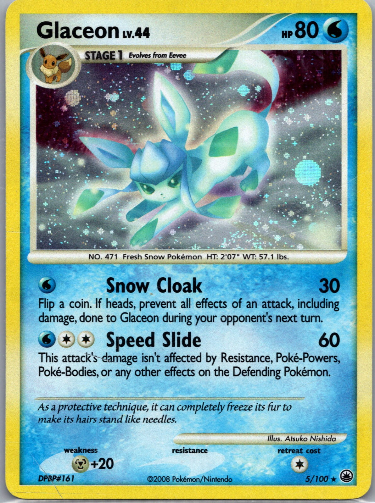 2008 Majestic Dawn 5/100 Glaceon (5) LP