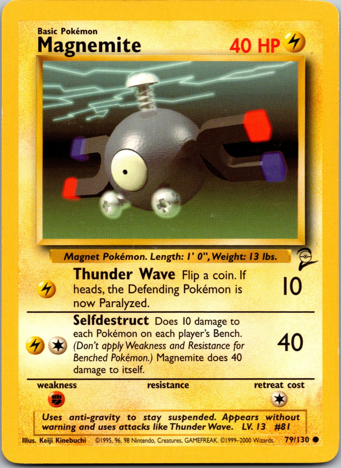 2000 Base Set 2 079/130 Magnemite LP