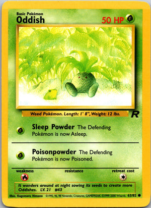 2000 Team Rocket 63/82 Oddish LP
