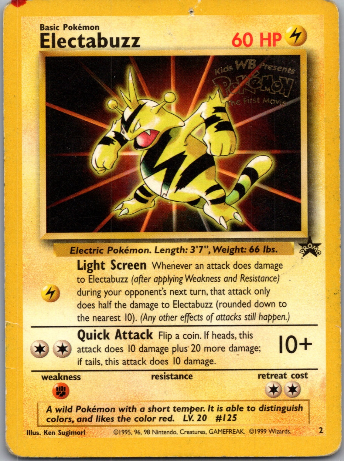 1999 WoTC Promo 02/53 Electabuzz Movie Promo M30