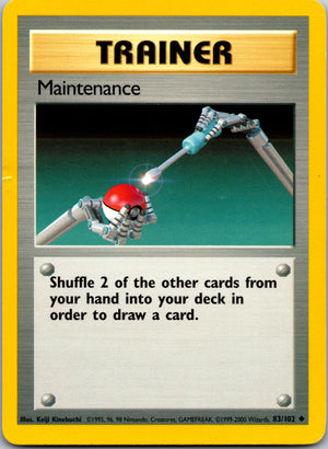 1999 Base Set 083/102 Maintenance Uncommon C289