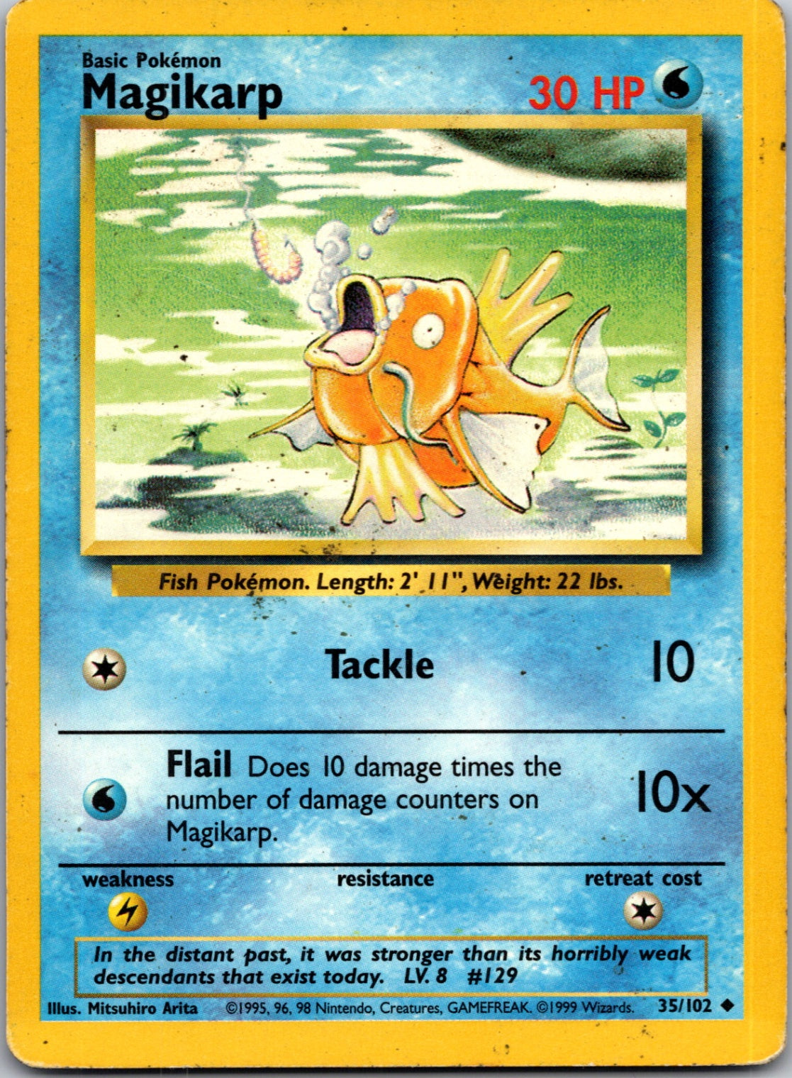 1999 Base Set 035/102 Magikarp Common M344