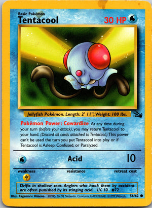 1999 Fossil 56/62 Tentacool Common M244
