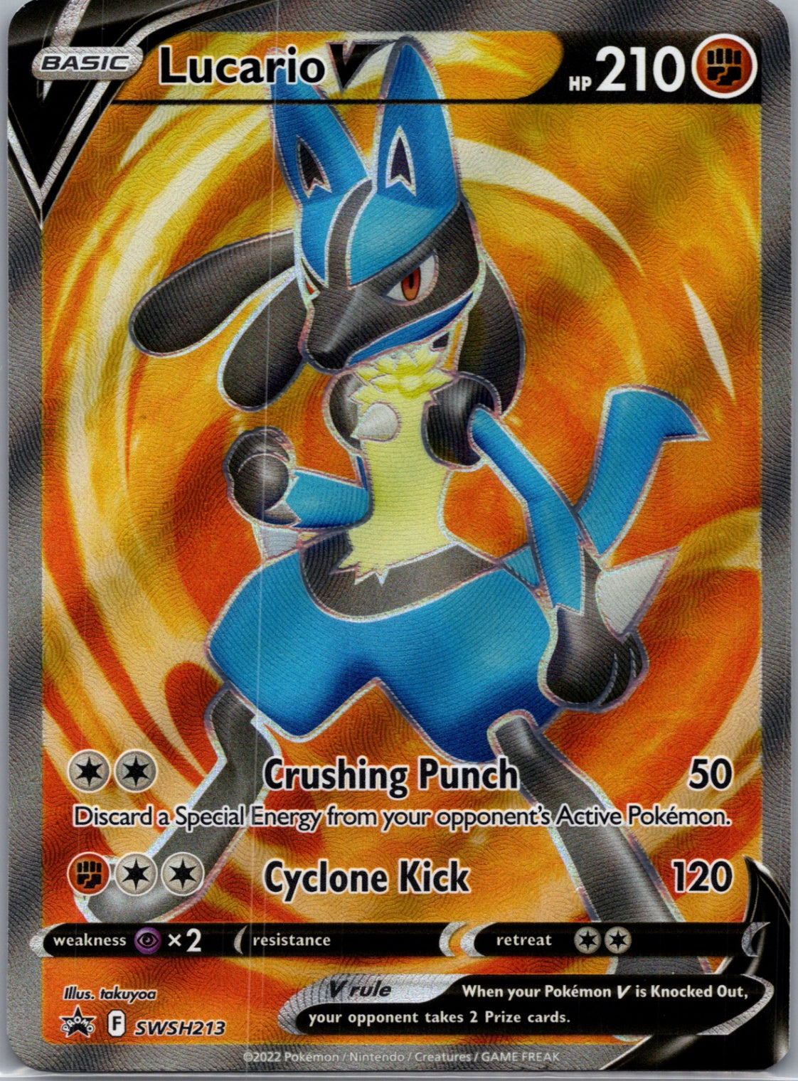 2020 SWSH: Sword & Shield Promo Cards SWSH213 Lucario V Promo F196