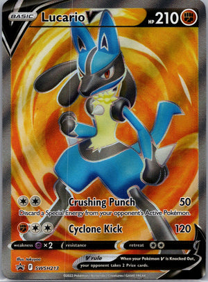 2020 SWSH: Sword & Shield Promo Cards SWSH213 Lucario V Promo F196