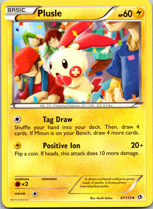 2013 Legendary Treasures 47/113 Plusle LP