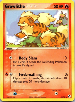 2006 Legend Maker 55/92 Growlithe LP
