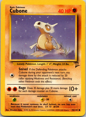 Cubone Common Base Set 2 070/130 LP