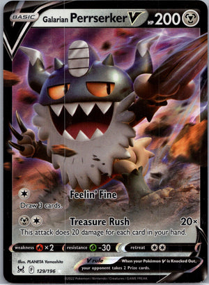 SWSH11: Lost Origin 129/196 Galarian Perrserker V Ultra Rare NM