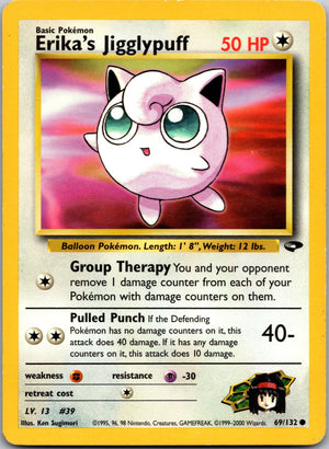 2000 Gym Challenge 069/132 Erika's Jigglypuff LP