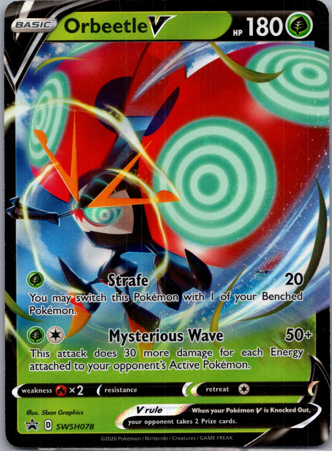 2020 SWSH: Sword & Shield Promo Cards SWSH078 Orbeetle V Promo D169