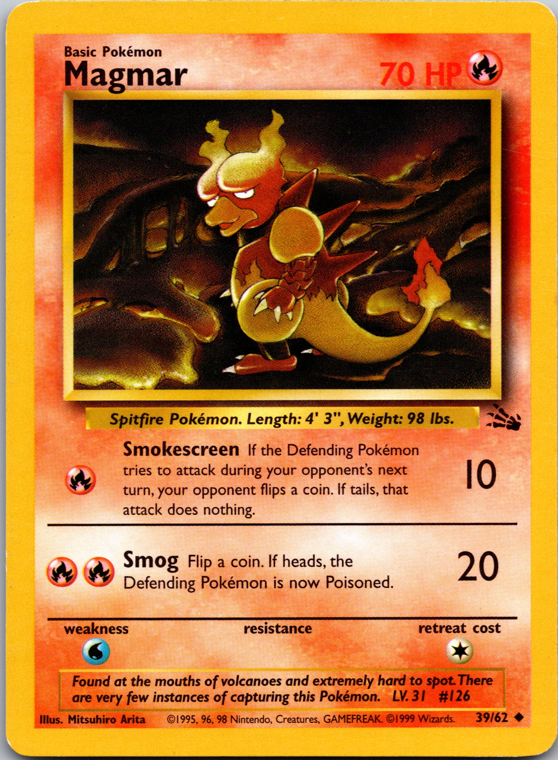 1999 Fossil 37/62 Magmar Uncommon B82