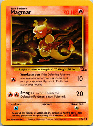 1999 Fossil 37/62 Magmar Uncommon B82