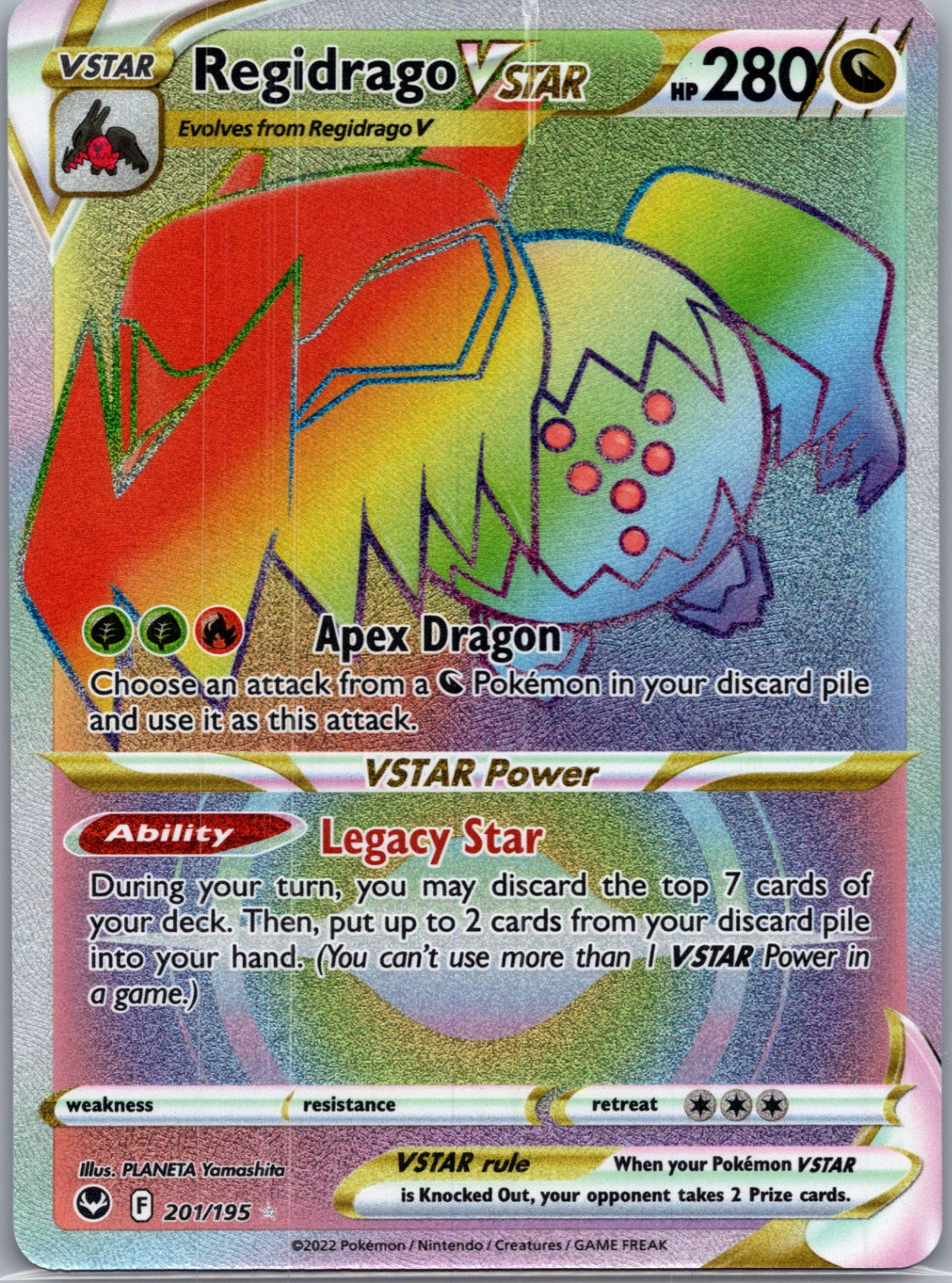 2022 Silver Tempest 2019/195 Regidrago VSTAR F220
