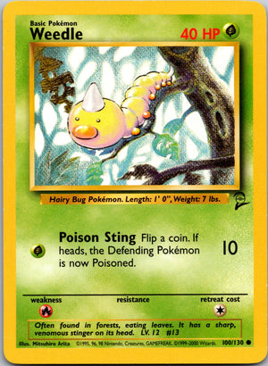 Weedle Common Base Set 2 100/130 LP
