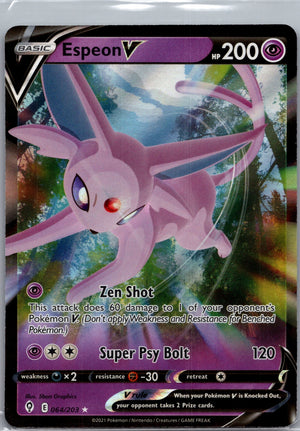 2021 SWSH07: Evolving Skies 064/203 Espeon V Ultra Rare G326