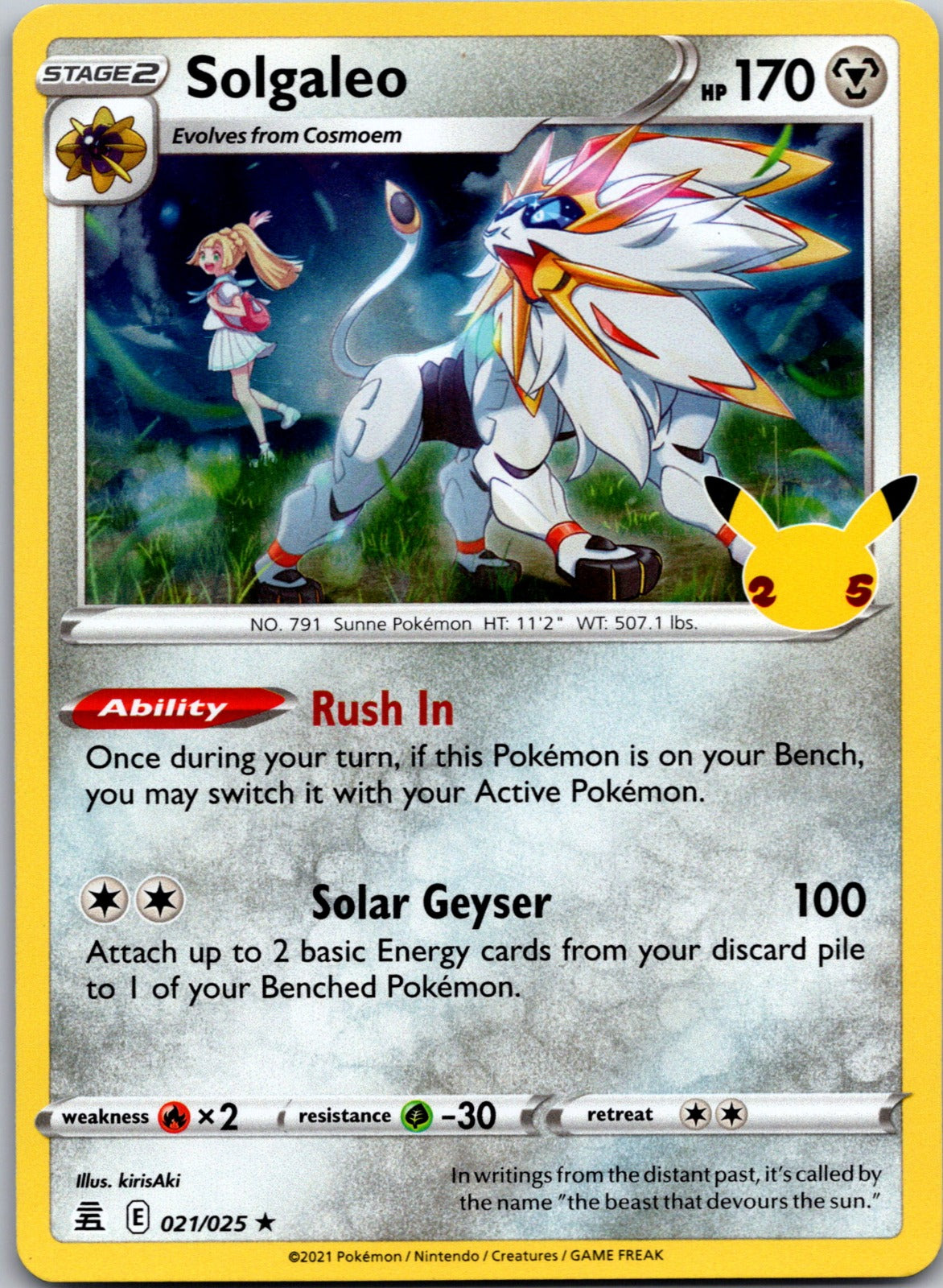 2021 Celebrations 021/025 Solgaleo NM