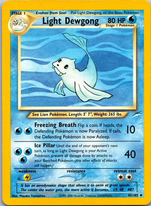 2002 Neo Destiny 045/105 Light Dewgong LP