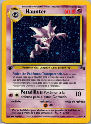 1999 Fossil 06/62 Haunter [1st Edition] Holo Rare (Spanish) F123