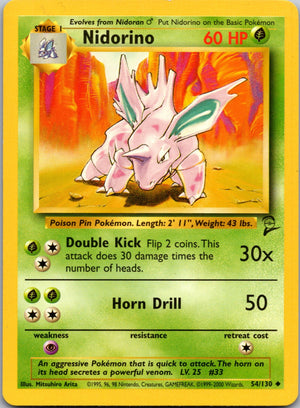 2000 Base Set 2 #054/130 Nidorino Uncommon C141