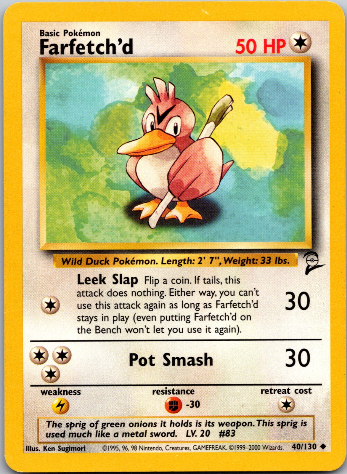 2000 Base Set 2 040/130 Farfetch'd LP