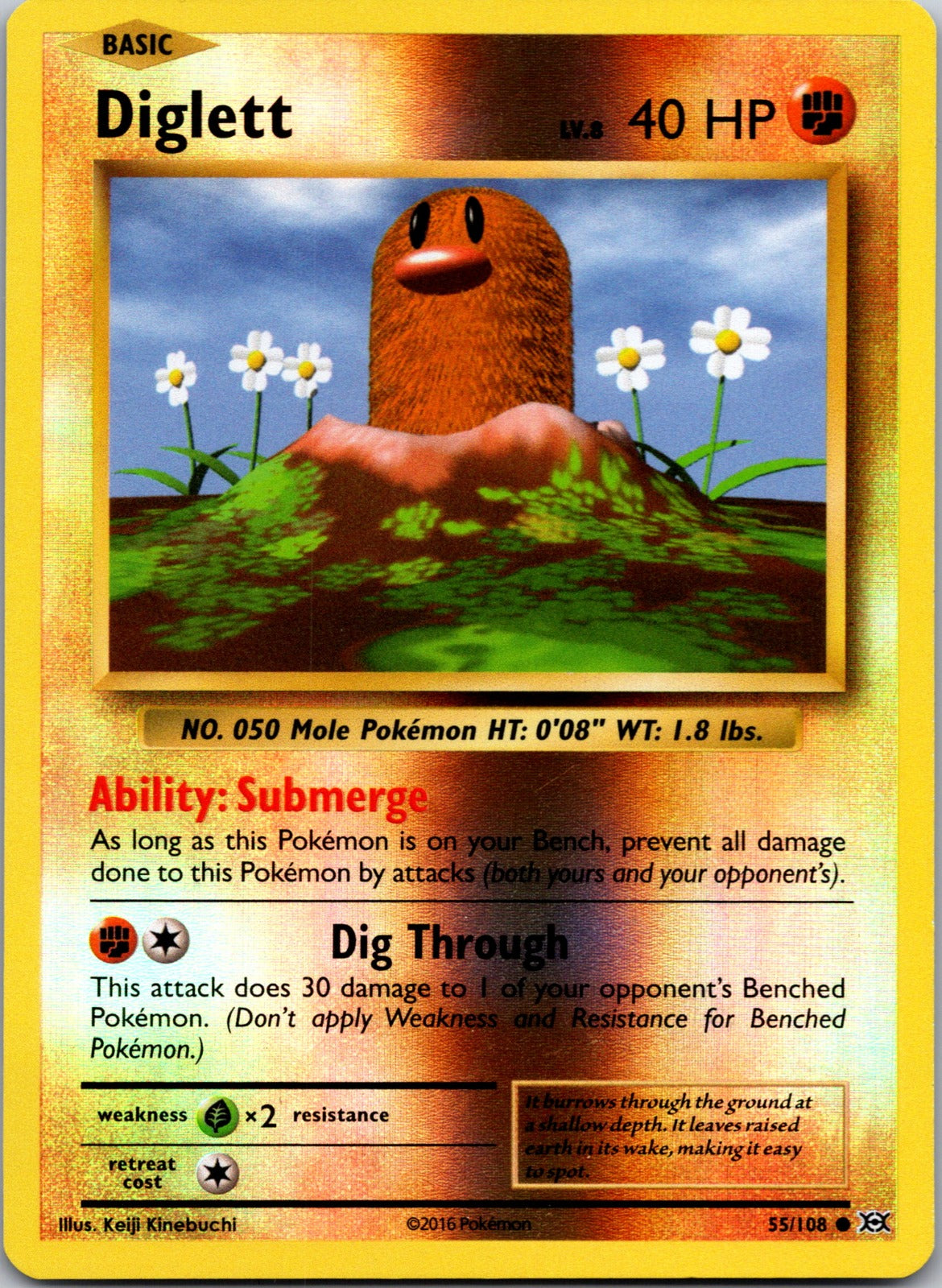 2016 XY - Evolutions 55/108 Diglett LP