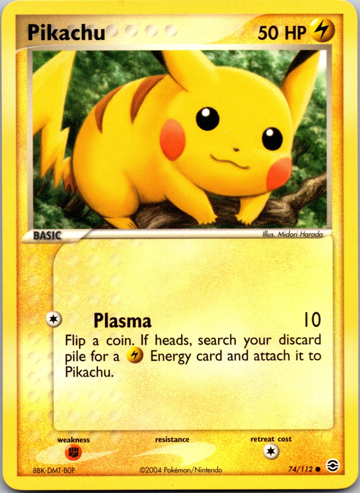 2004 FireRed and LeafGreen 74/112 Pikachu LP