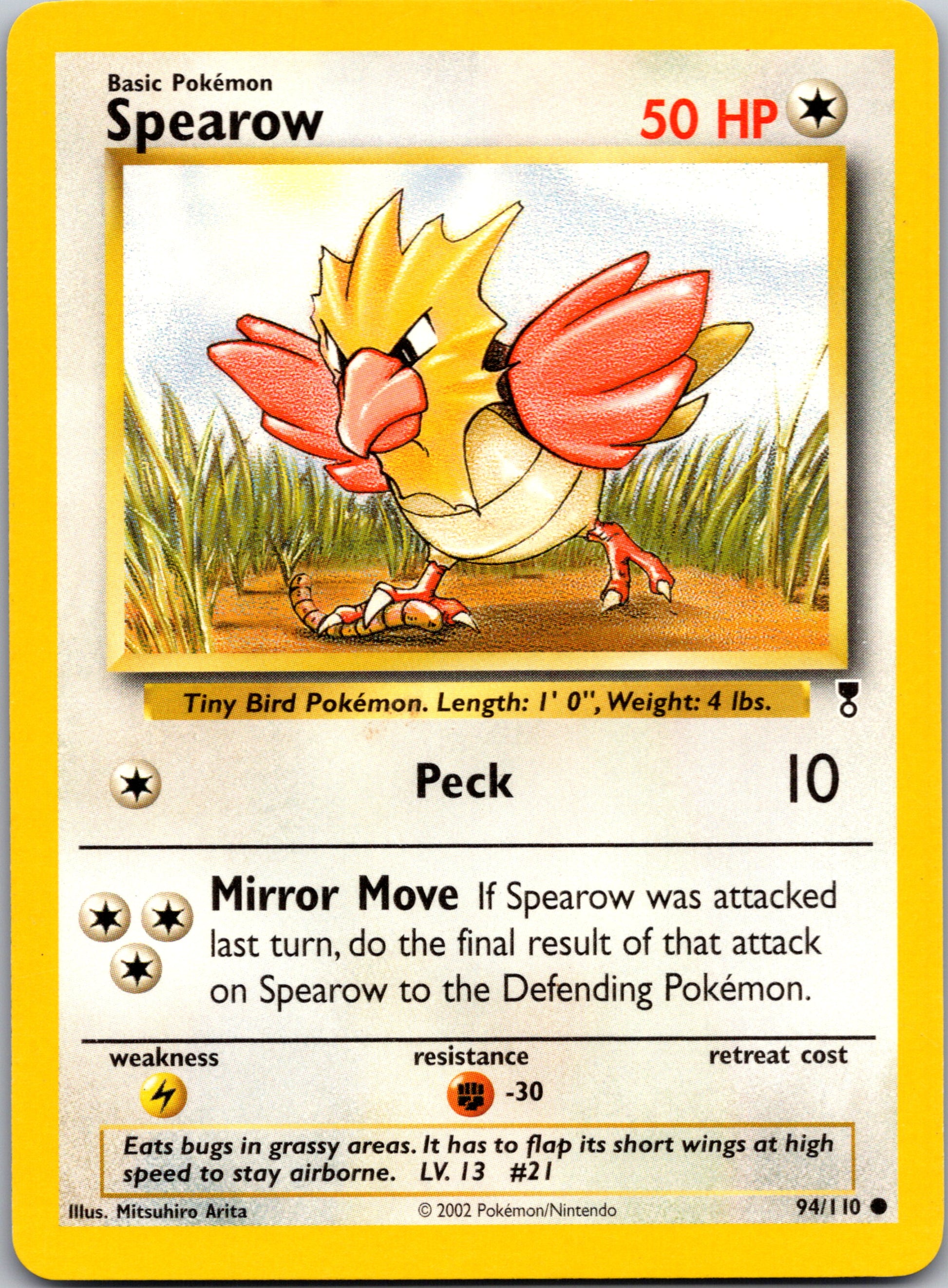 2002 Legendary Collection 094/110 Spearow Common A174