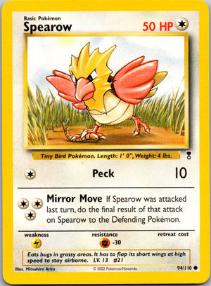 2002 Legendary Collection 094/110 Spearow Common A174