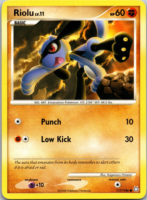 2008 Legends Awakened 117/146 Riolu LP