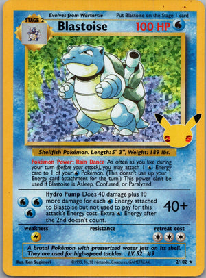 2021 Celebrations: Classic Collection 2/102 Blastoise Classic Collection F8