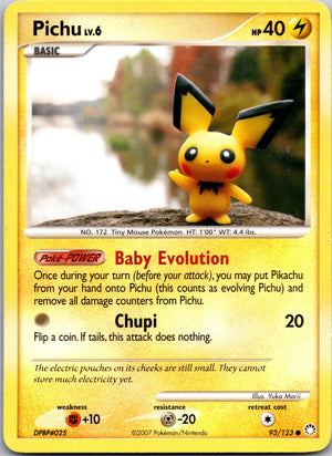 2007 Mysterious Treasures 93/123 Pichu LP