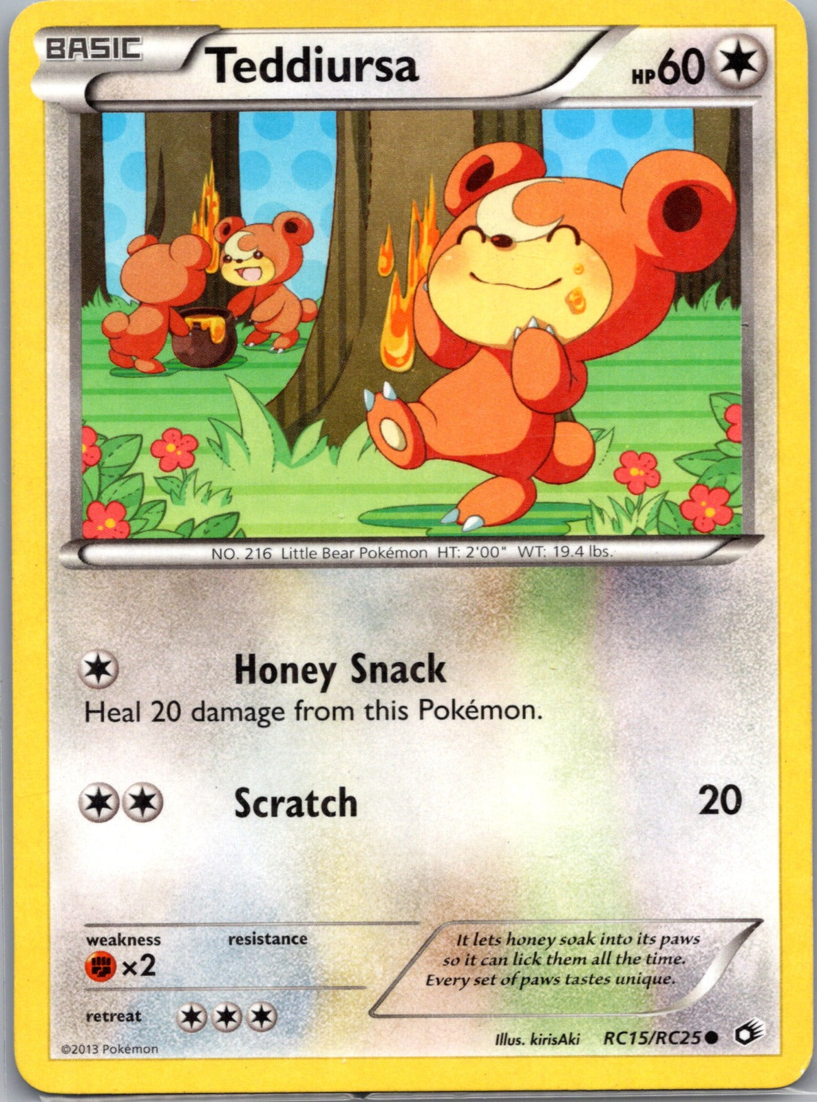 2013 Legendary Treasures: Radiant Collection RC15/RC25 Teddiursa LP