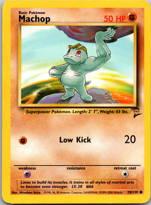 Machop Common Base Set 2 078/130 LP