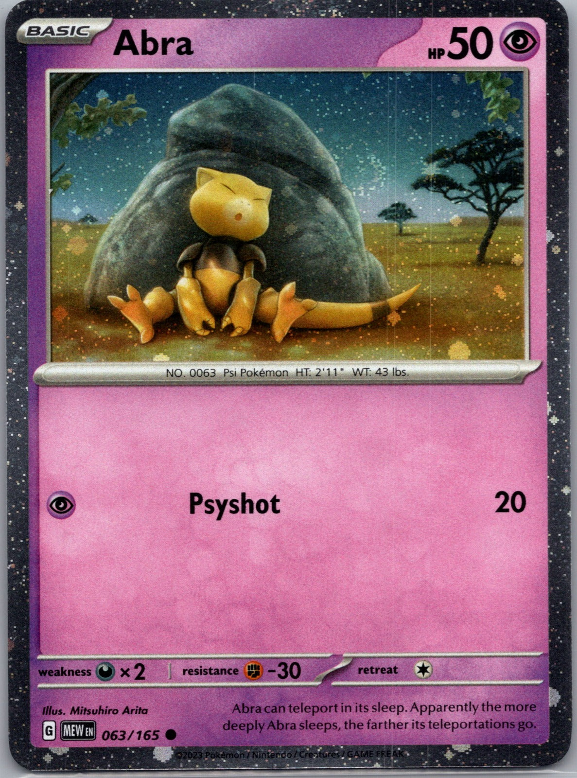 2018 Miscellaneous Cards and Products 063/165 Abra - (Cosmos Holo) LP